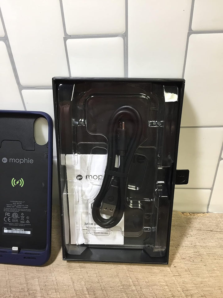Mophie Juice Pack Wireless - Qi Wireless Charging - Schutzhülle für Apple iPhone X - Blau (401002006