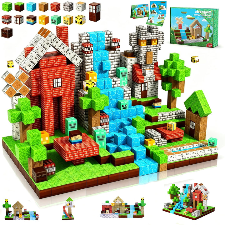 Magnetische Bausteine, Magnetic building blocks,Magnetbausteine Build Mine Magnete Welt Set,Montesso
