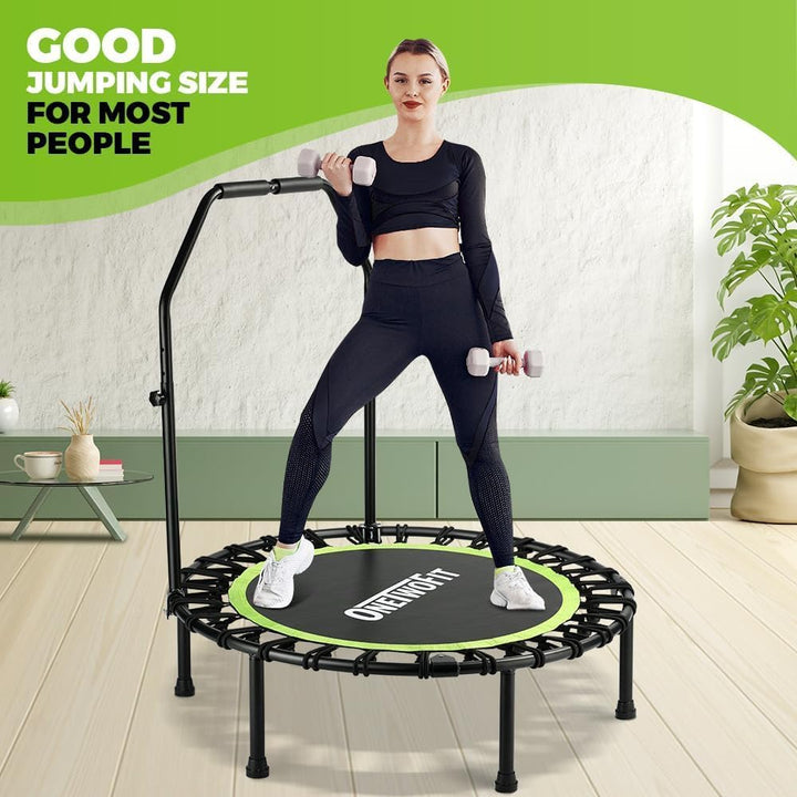 ONETWOFIT klappbares Trampolin für Erwachsene, 101/107/114/cm Mini Fitness Trampolin W/einstellbare