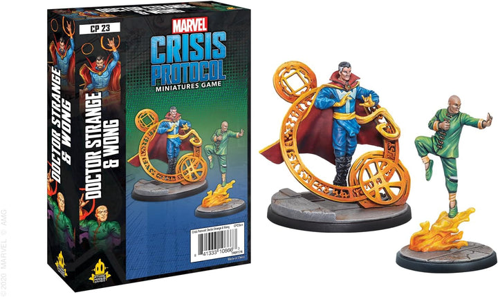 Atomic Mass Games , Marvel Crisis Protocol: Character Pack: Dr. Strange and Wong, Miniatures Game, A