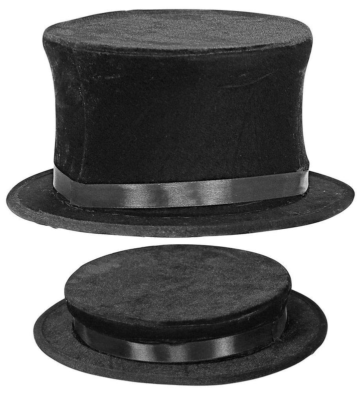 shoperama Samt-Zylinder klappbar Schwarz Damen Herren Gr. 57-60 Chapeau Claque Klappzylinder Hut Zau