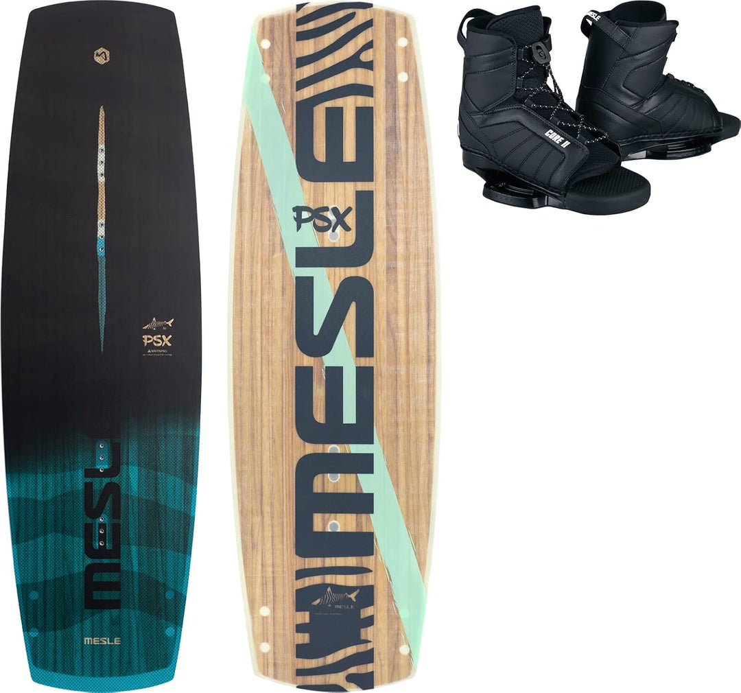 Mesle Wakeboard Paket II PSX mit Core Bindung, Seilbahn Pro Flex Board für Obstacle 141.0 Zentimeter