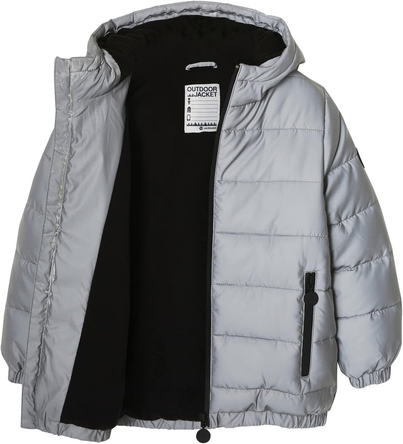 VERTBAUDET Warme Jungen Steppjacke mit Recycling-Wattierung 140 Grau, 140 Grau