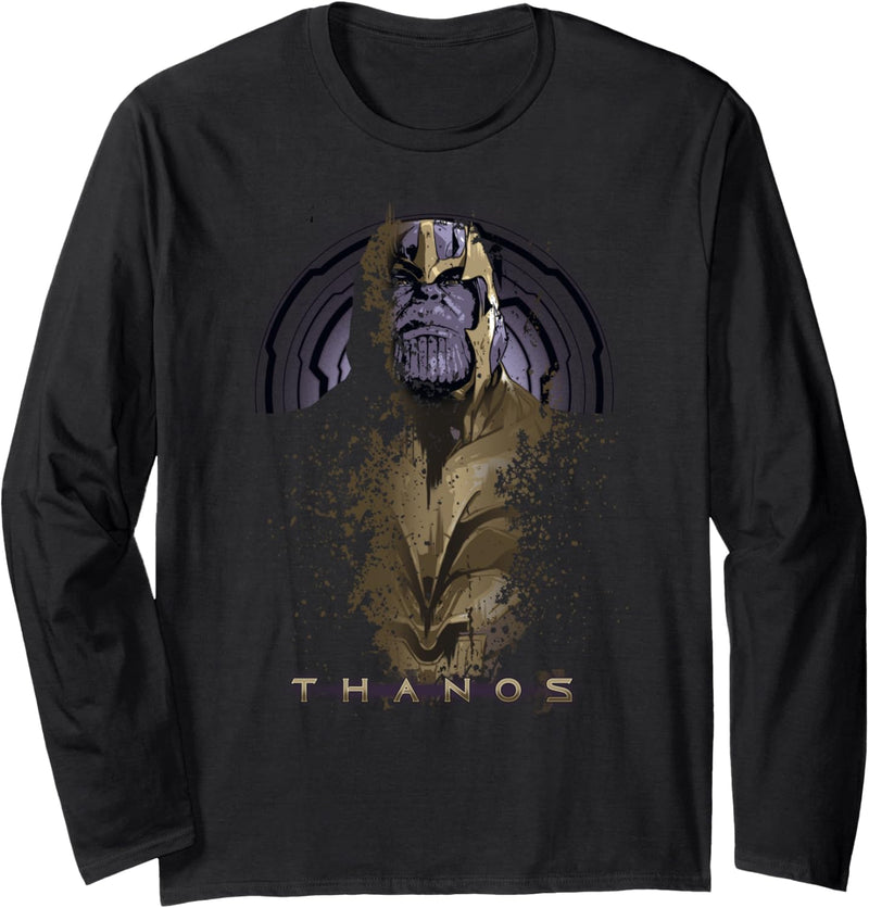 Marvel Avengers Endgame Thanos Disintegrating Portrait Logo Langarmshirt