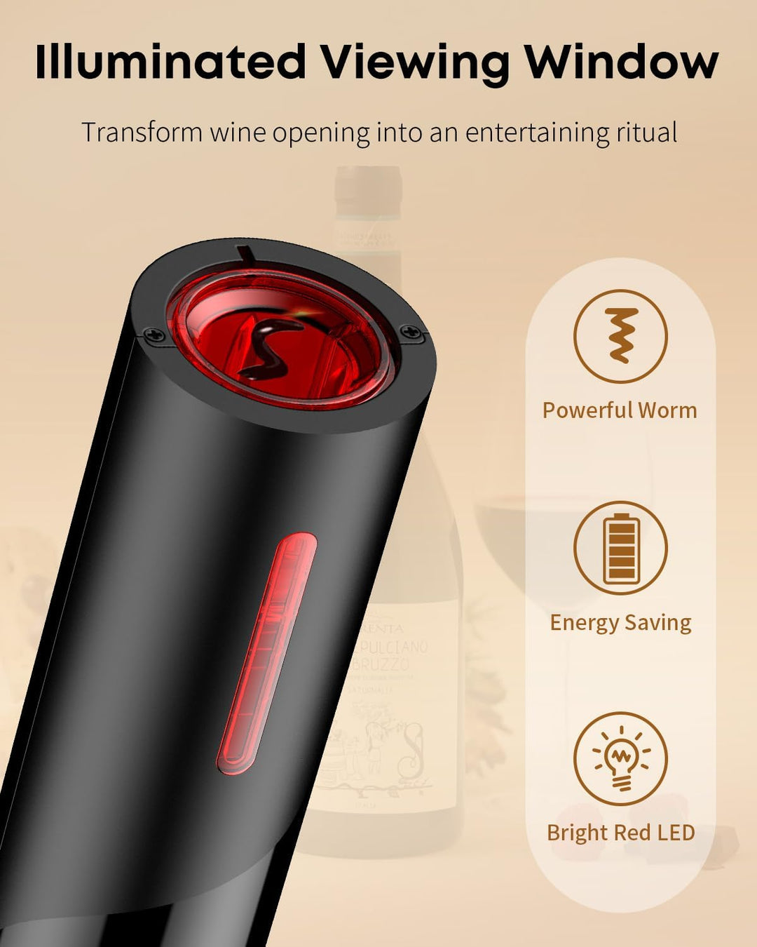 Pawfly 5 in 1 Akku Weinflaschenöffner Set Automatischer Weinöffner mit Weindekanter Ausgiesser Vakuu