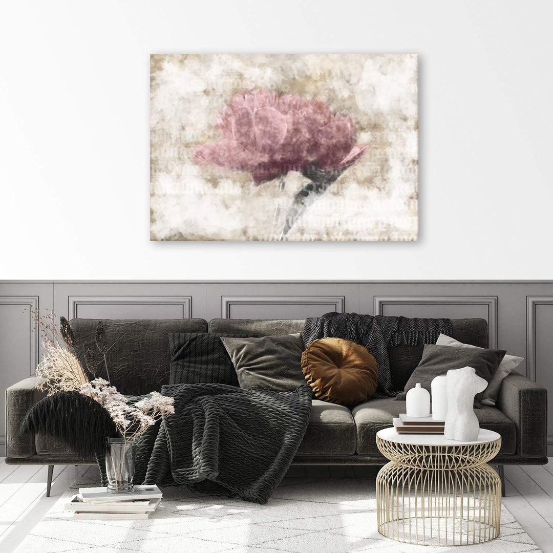 Feeby Wandbilder Blumen Rosen Vintage XXL 90x60 cm 1Teilig Bilder Bild auf Leinwand Leinwandbilder M