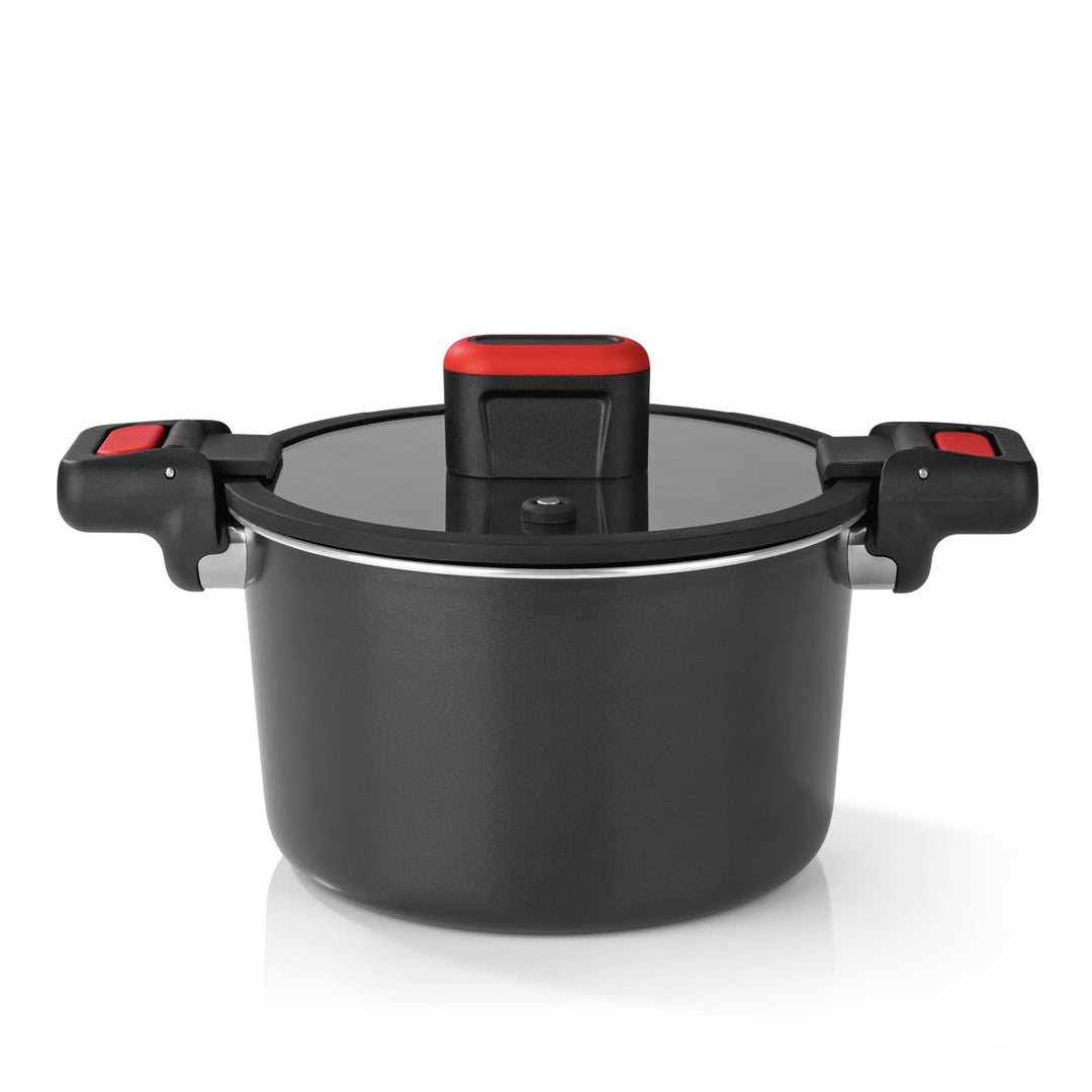 GOURMETmaxx Aluguss-Energiespartopf 5,8 L | ø 24 cm | Antihaftbeschichtung | Schnelle, einfache, fet