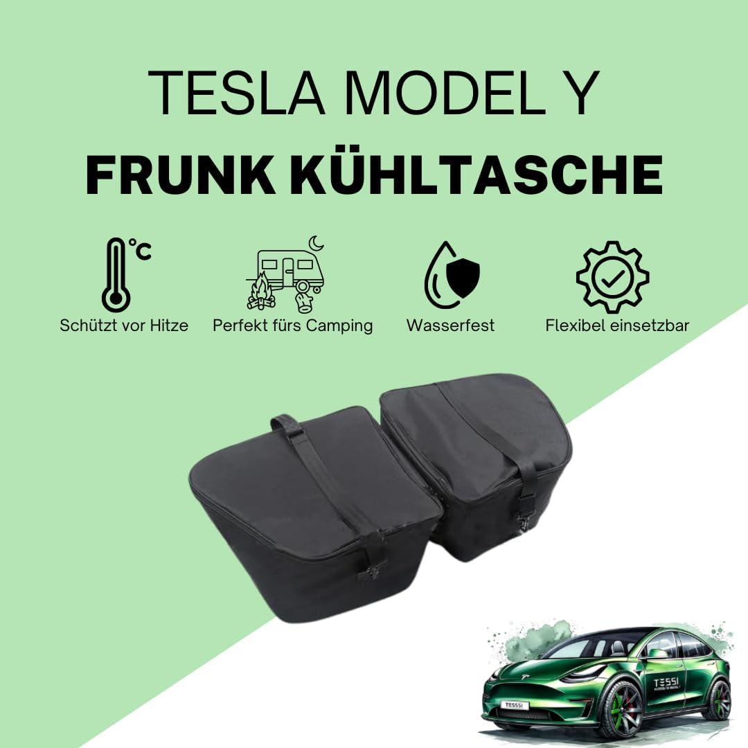 TESSI Frunk Kühltasche passend für das Tesla Model Y - wasserdichte isolierte Frunk Kühltasche - 2-t