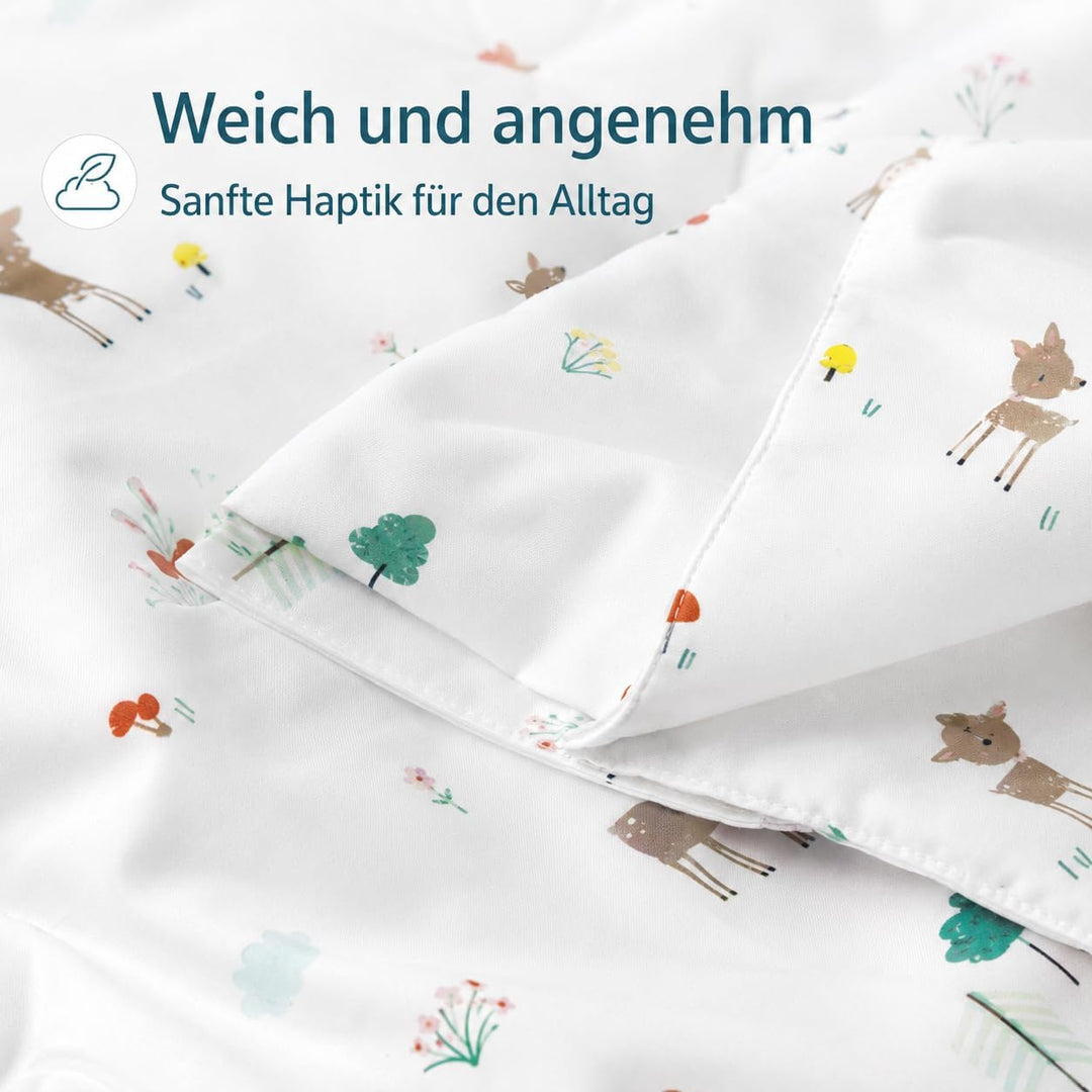 Wendbare Babybettwäsche-Sets (60 x 120 cm), 100 % Baumwolle, bestehend aus Bettbezug und Kissenbezug