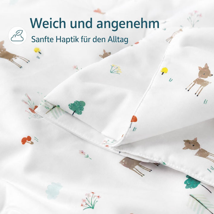 Wendbare Babybettwäsche-Sets (60 x 120 cm), 100 % Baumwolle, bestehend aus Bettbezug und Kissenbezug