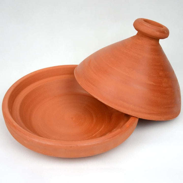 Tajine, original aus Marokko, für 1-2 Person, Ø 26 cm, Handmade, handgetöpfert aus Marrakesch, frei