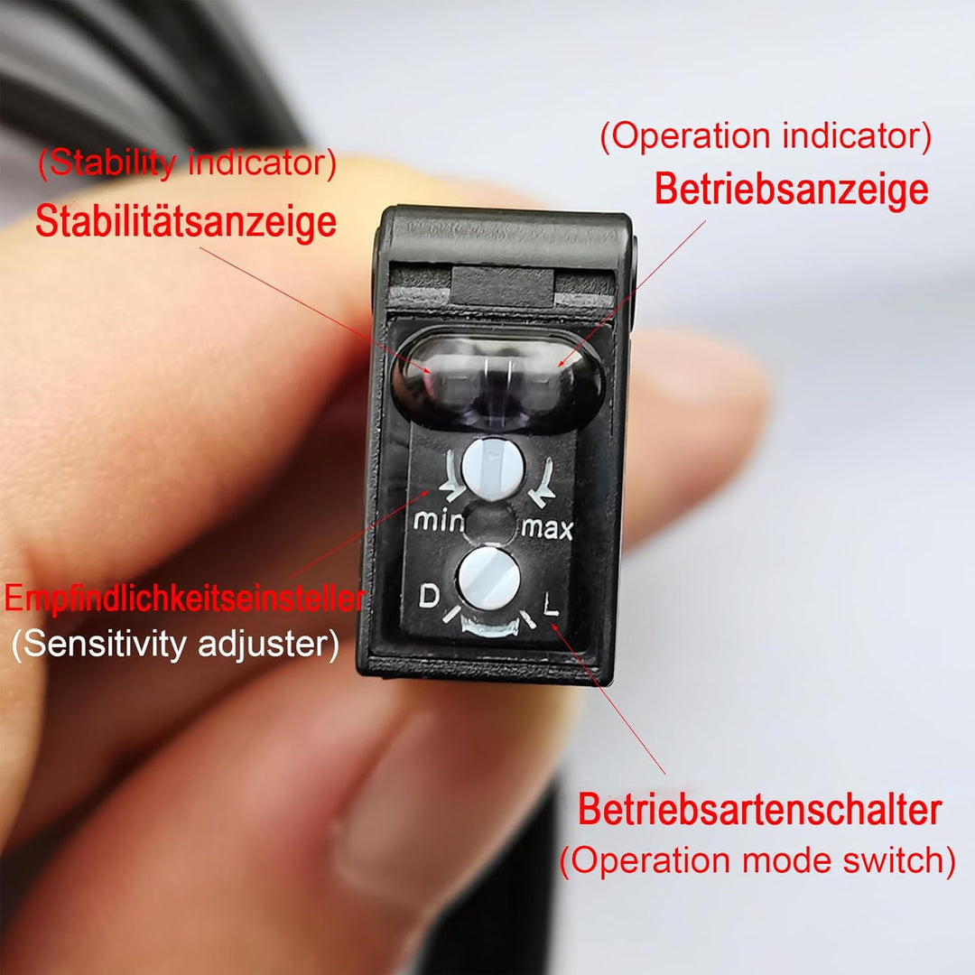 STBTECH E3Z-R61 Lichtschrankensensor Innenwandmontage NPN (NO oder NC schaltbar) Reflektierender Lic