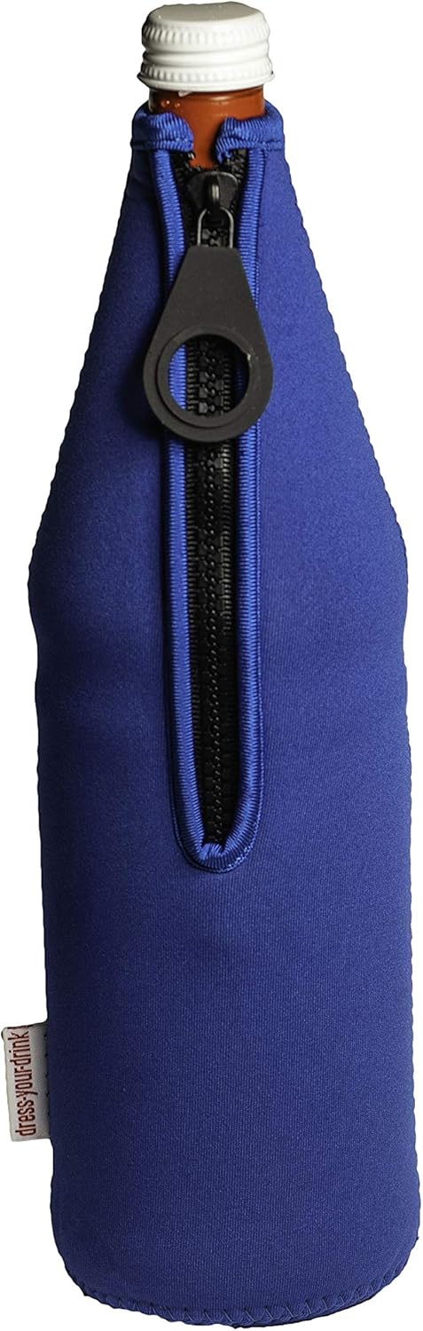Flaschenkühler 0,7-1,0L für Glas- &amp; PET Flaschen, Neopren, Getränkekühler, (blau, 10) Blau 10, Blau