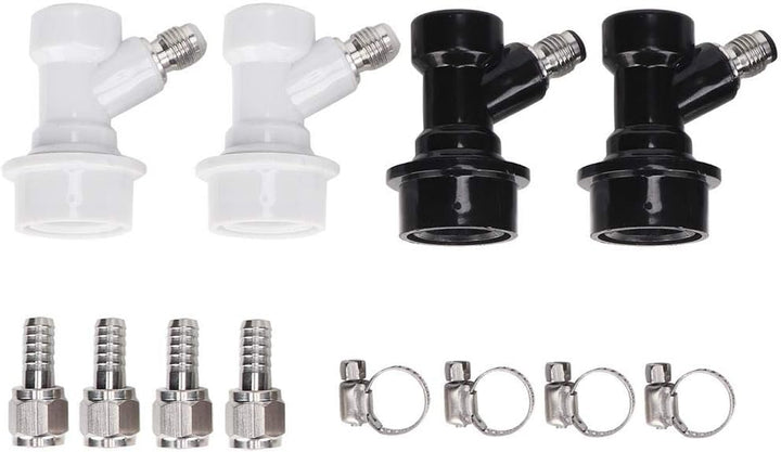 4 STÜCKE Gewinde Ball Lock Fass Armaturen Mit Schlauchschellen Kunststoffverbinder Mit Adapterklemme