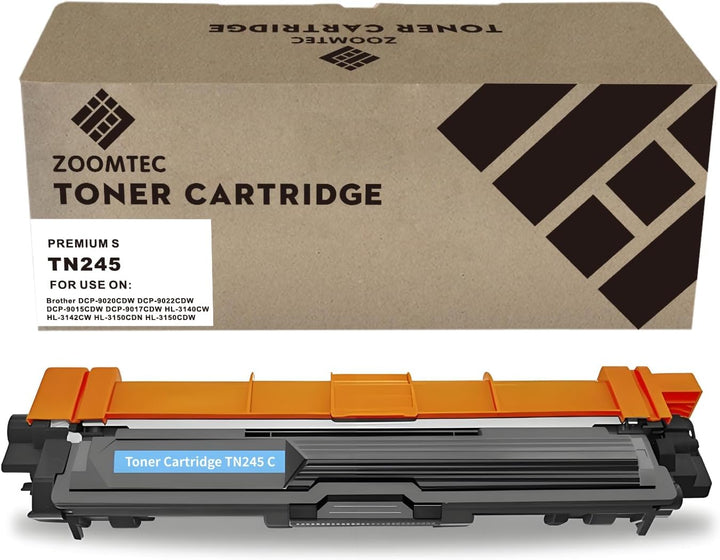 ZOOMTEC Kompatible Tonerkartusche für Brother TN245 TN241 Cyan kompatibel mit Drucker Brother MFC-93