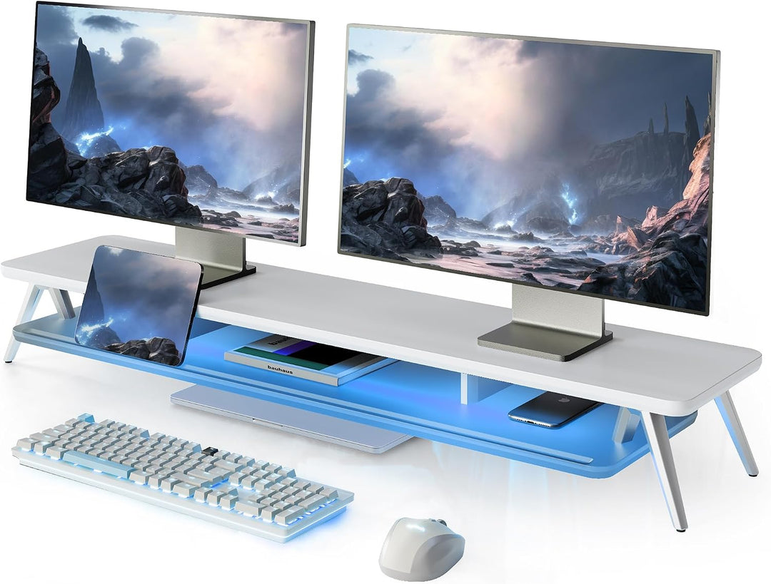 Fenge Monitorständer Riser mit Acrylablage und App-Steuerung LED Lights 108cm Grosser Computerstände
