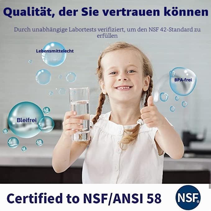HUINING Umkehrosmosemembrangehäusesatz für Haushaltswasserfiltersystem (150GPD), 150GPD