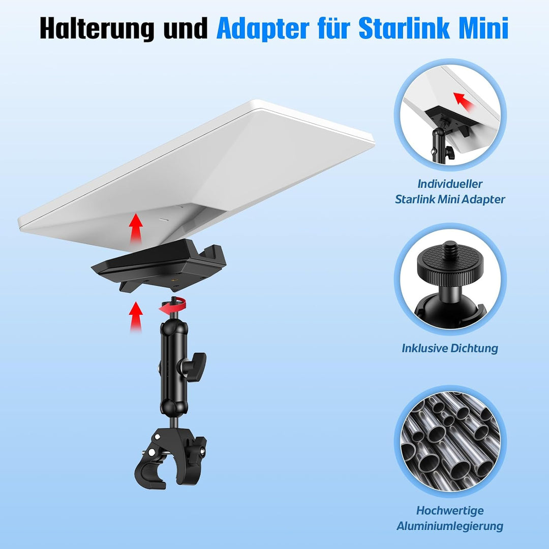 IMAYCC 360° Starlink Mini Halterung mit Adapter Mittlere Grösse, Mittlere Grösse