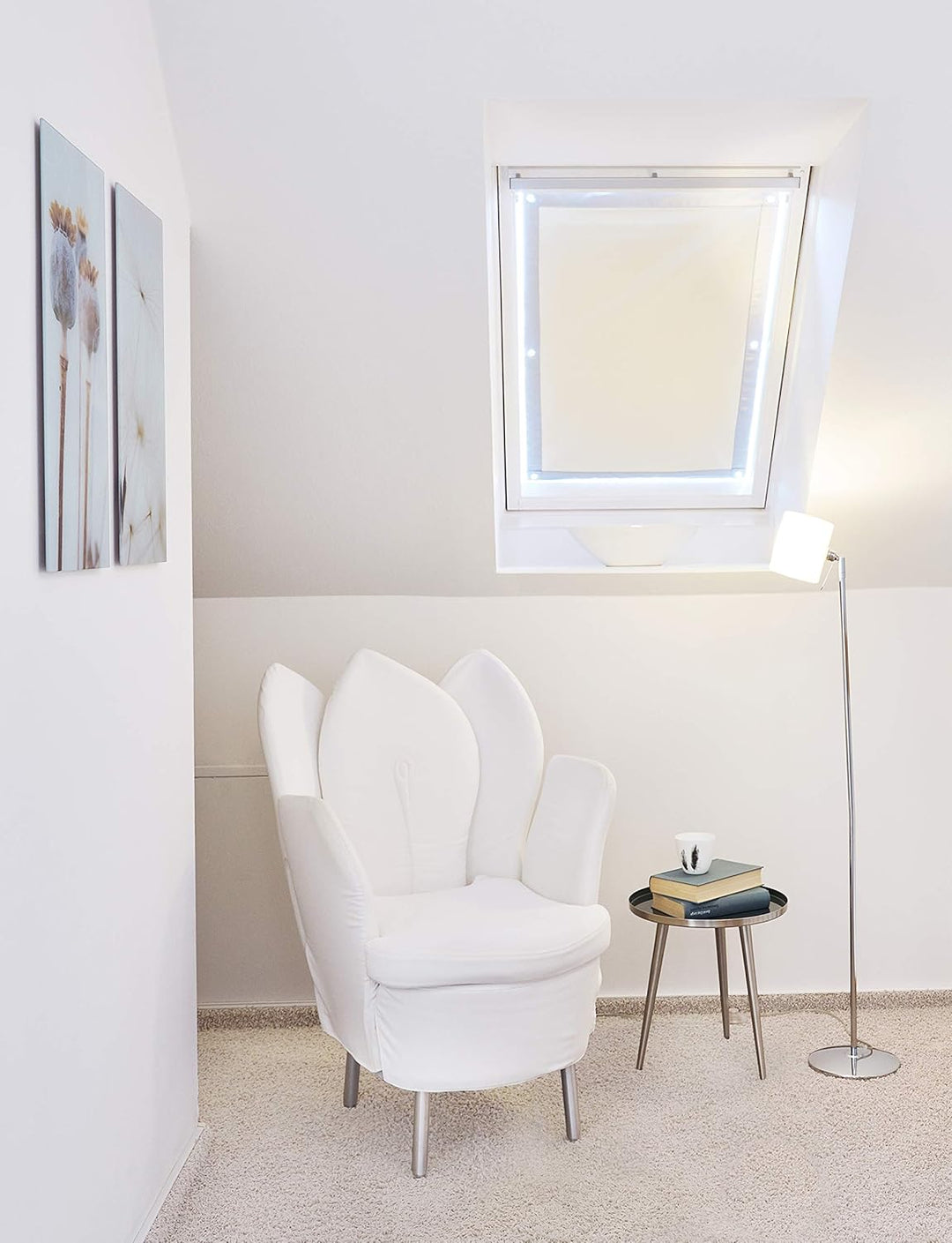 Lichtblick Dachfenster Sonnenschutz Sonnensegel für innen, Haftfix, ohne Bohren, Tageslicht, mit Sau