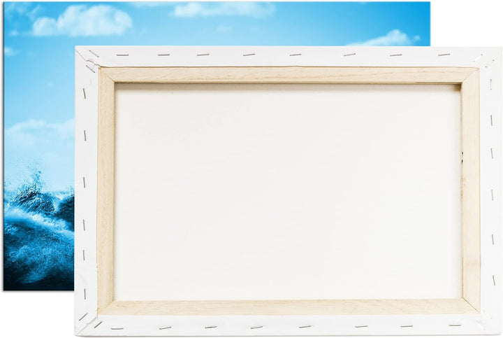 deyoli cooler Surfer beim Wellenreiten Format 80x60 Effekt: Monocrome Blau als Leinwandbild, Motiv f