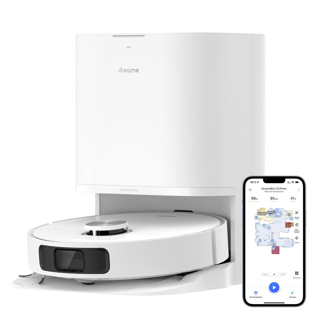 dreame L10 Prime Saugroboter und Wischroboter mit Automatischer Waschstation von Wischpads, 7mm Mopa