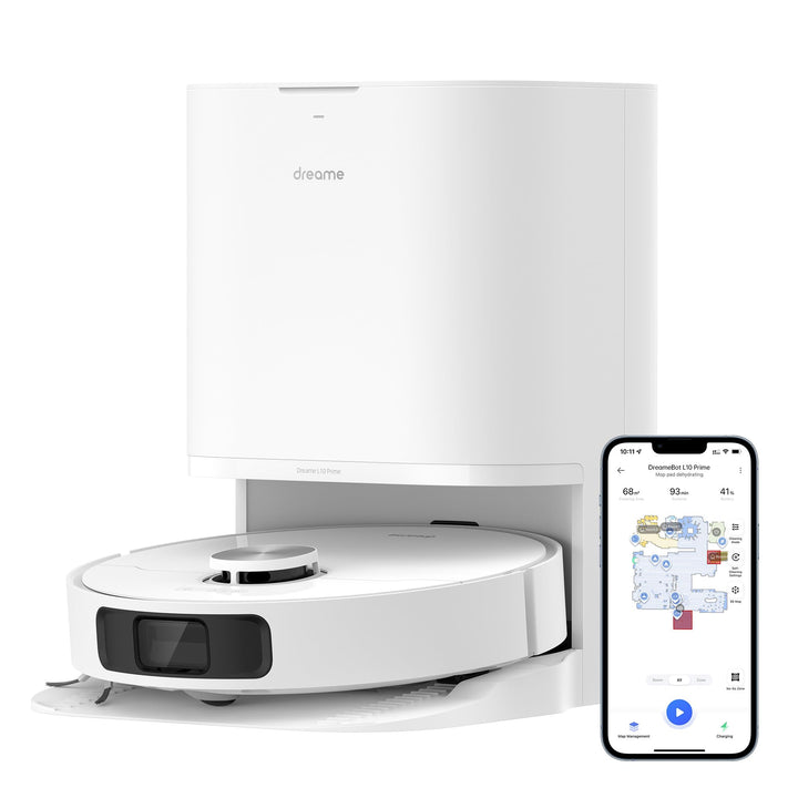 dreame L10 Prime Saugroboter und Wischroboter mit Automatischer Waschstation von Wischpads, 7mm Mopa