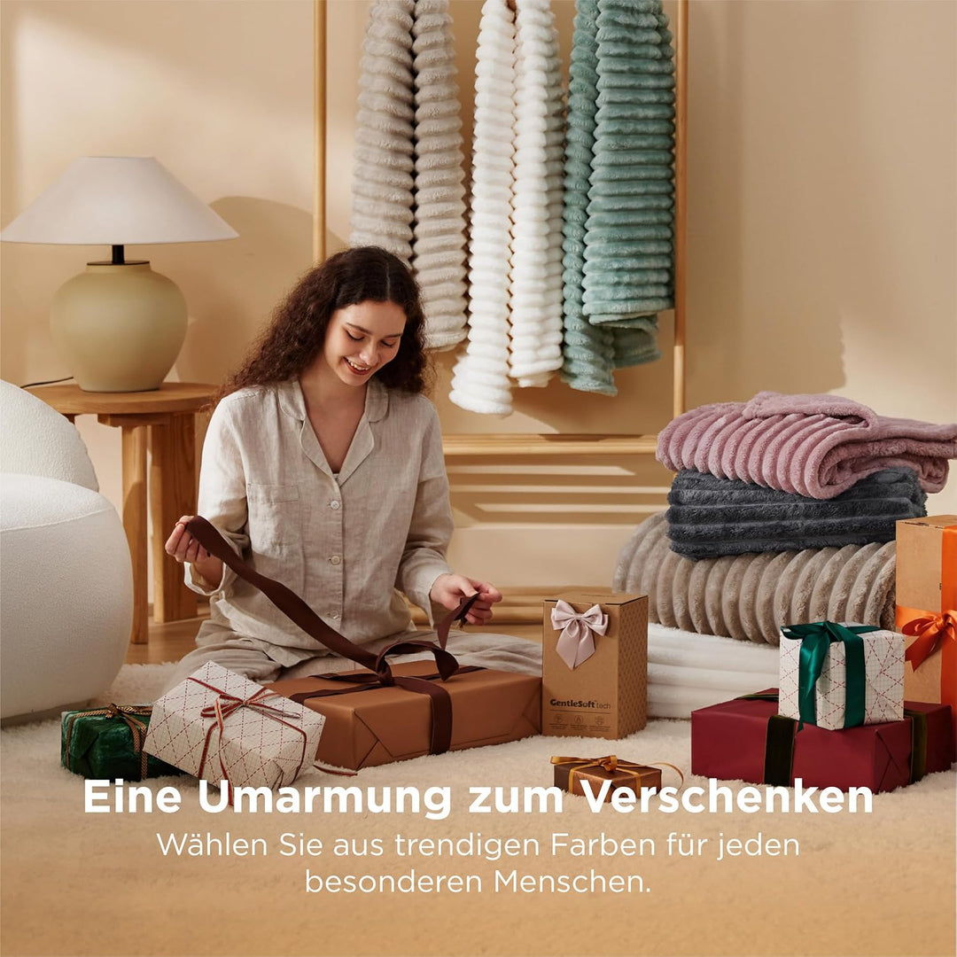 Bedsure Kuscheldecke Flauschig Decke Fleecedecke – Weiche Warme Grobe Korddecke Gemütlicher Überwurf