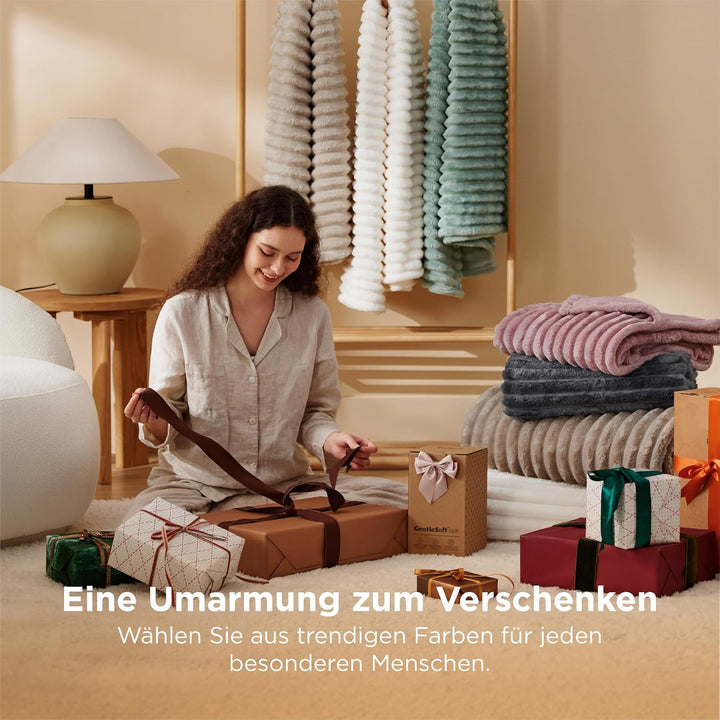 Bedsure Kuscheldecke Flauschig Decke Fleecedecke – Weiche Warme Grobe Korddecke Gemütlicher Überwurf