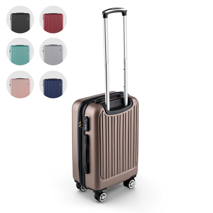Easy Move ABS Hartschalenkoffer [ERGONOMISCH & SICHER] - Grosser Trolley Koffer mit 360° Rädern, Zah