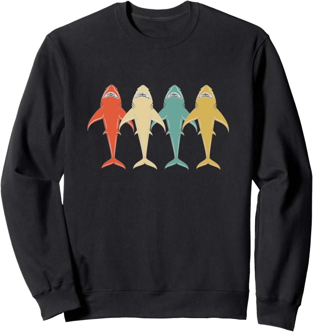 Vintage Retro Shark Geschenk Sweatshirt