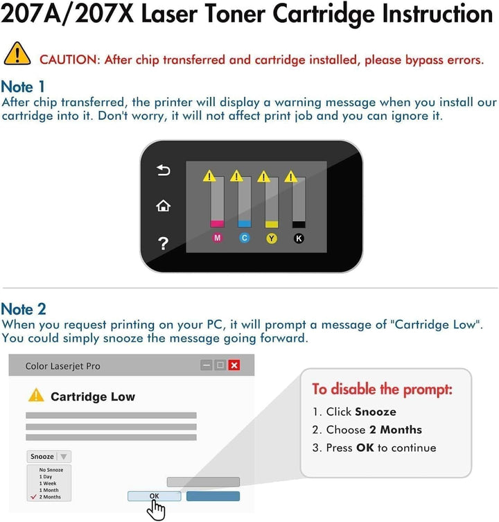 Cool Toner 207A Kompatible Tonerkartusche als Ersatz für HP 207A 207X Color Laserjet Pro MFP M283fdw