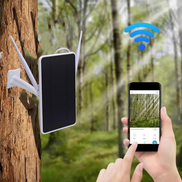 ASHATA 6W Solar Betrieben 4G LTE -Modemrouter, WLAN -Router Repeater Im Freien mit SIM Kartensteckpl