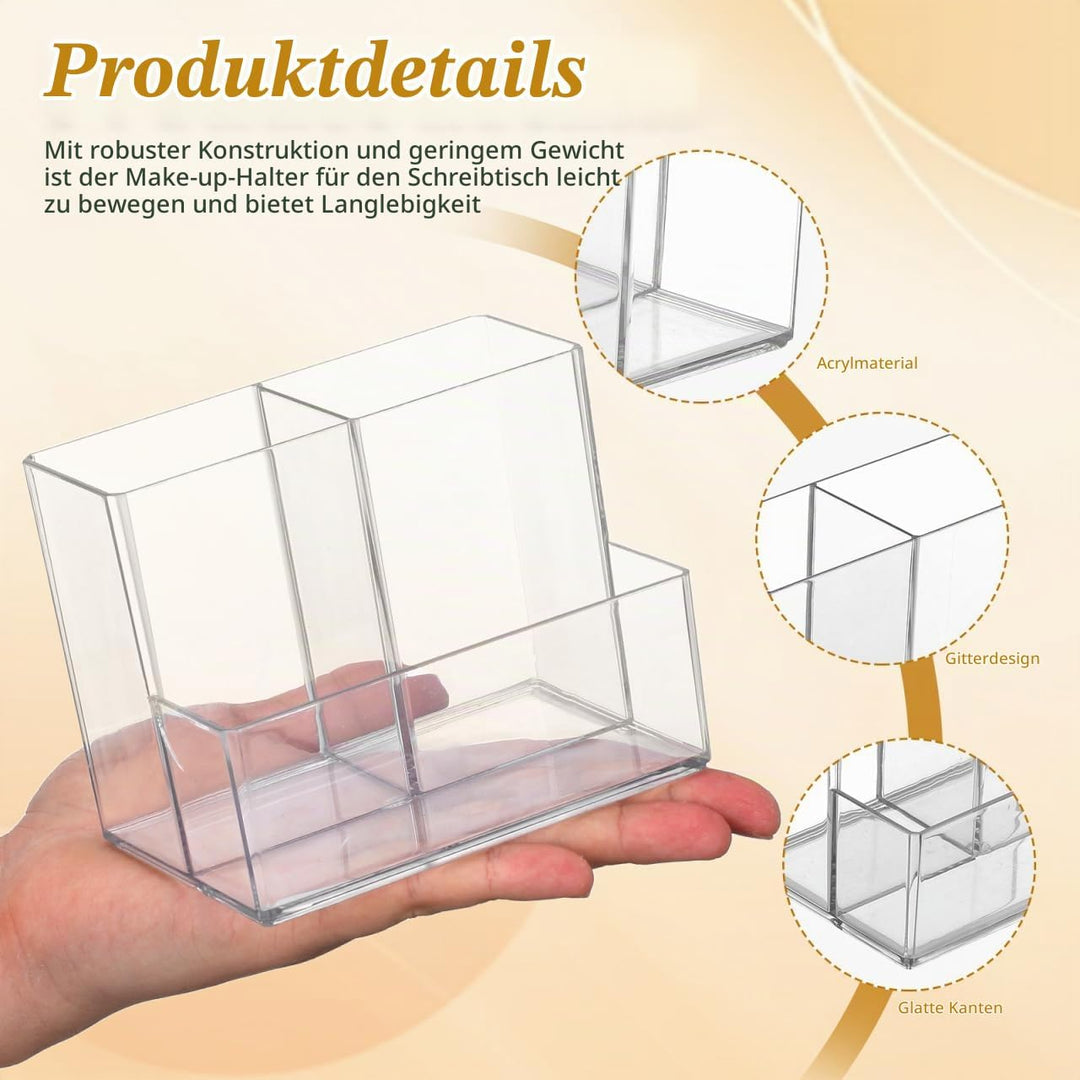 Desktop Kosmetikpinselhalter Clarity Organizer Make-up Pinsel Organizer Klar Stift Becher Schreibtis