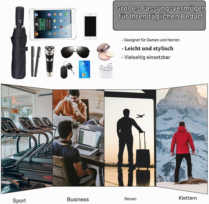 LUUFAN Herren Echtes Leder Sling Bag Brust Schulter Rucksack Crossbody Tasche für Casual Sport Wande