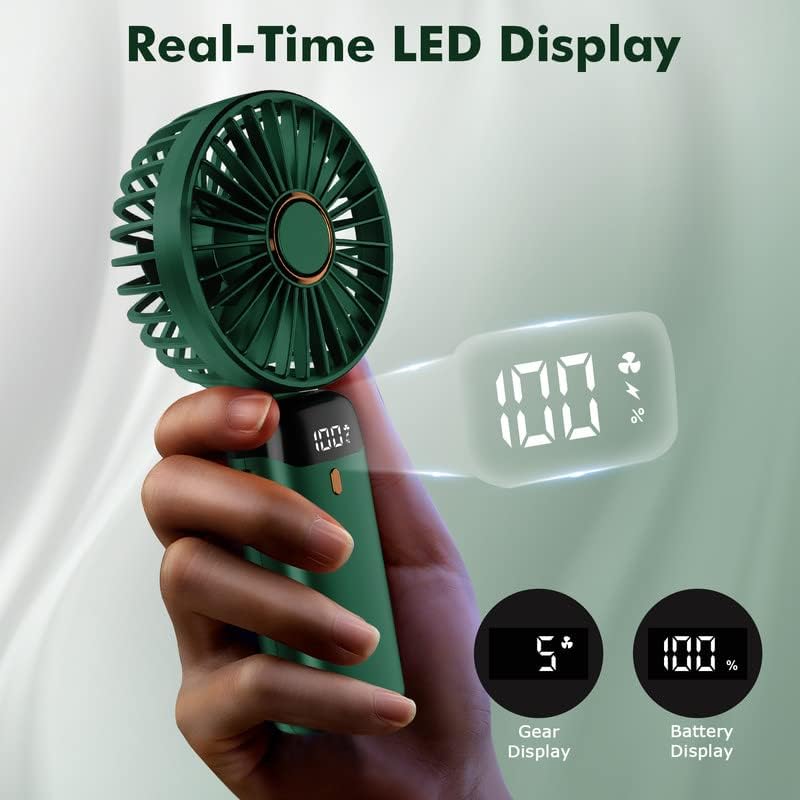 Rafada Handventilator, Tragbarer Mini Ventilator, Wiederaufladbar, Kleiner Taschenventilator Mit 5 G