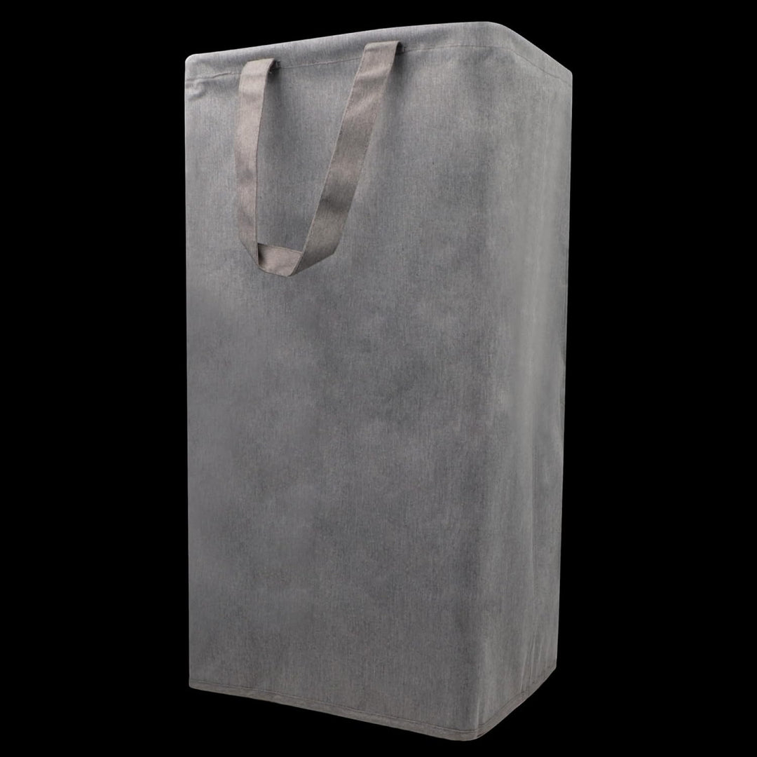Wäschesammler 100 Liter Grau Faltbarer Wäschekorb Organizer mit erweitertem Griff, Wäschebox Aufbewa