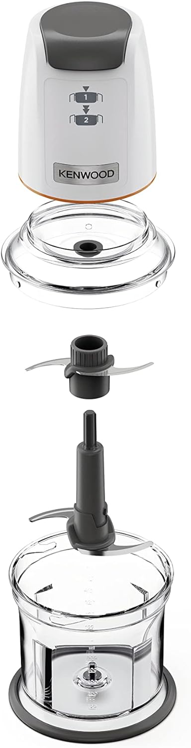 Kenwood EasyChop CHP61.000WH, Vier-Klingen-Zerkleiner, 0,5 l, Druckbetrieb, 2 Geschwindigkeiten, rut