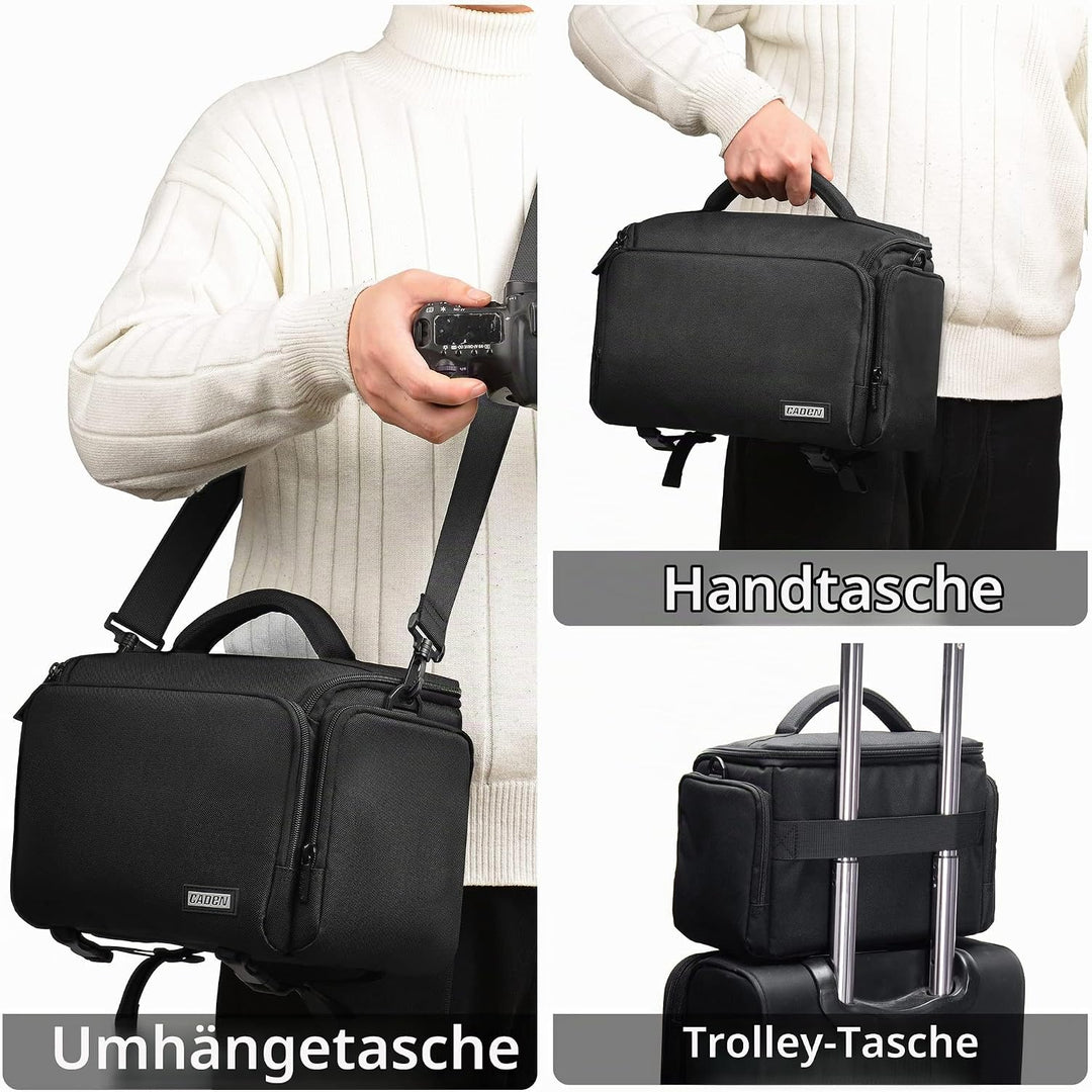 CADeN Umhängetasche, kompakte Kameratasche, kompatibel mit Nikon, Canon, Sony SLR/DSLR spiegellosen