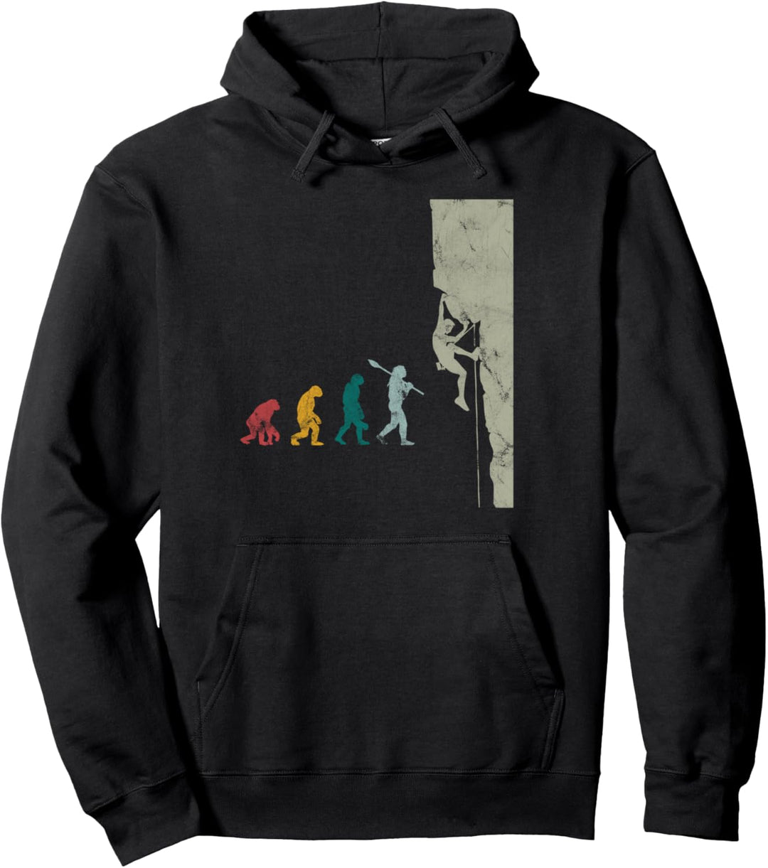 Klettern Bouldern Evolution Bergsteigen Geschenk Pullover Hoodie