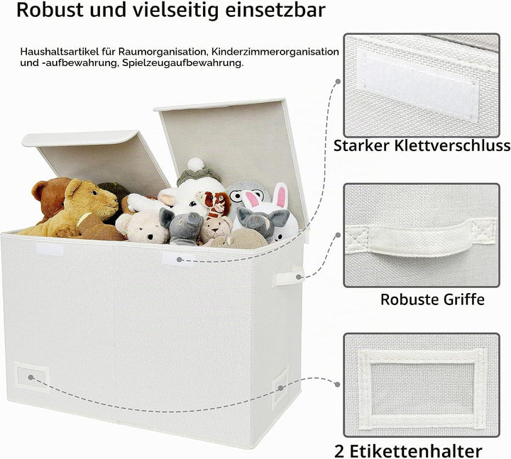 GRANNY SAYS Spielzeug Aufbewahrung, Spielzeugkiste mit Deckel, Faltbar Aufbewahrungsbox Kinder, Aufb