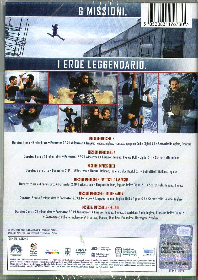 Dvd - Mission Impossible Collection (6 Dvd) (1 DVD), DVD