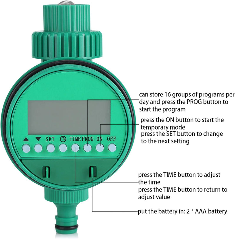 Bewässerungs-Timer Schlauch-Timer, Wassertimer für elektrischen Wasserhahn Programmierbarer Sprinkle