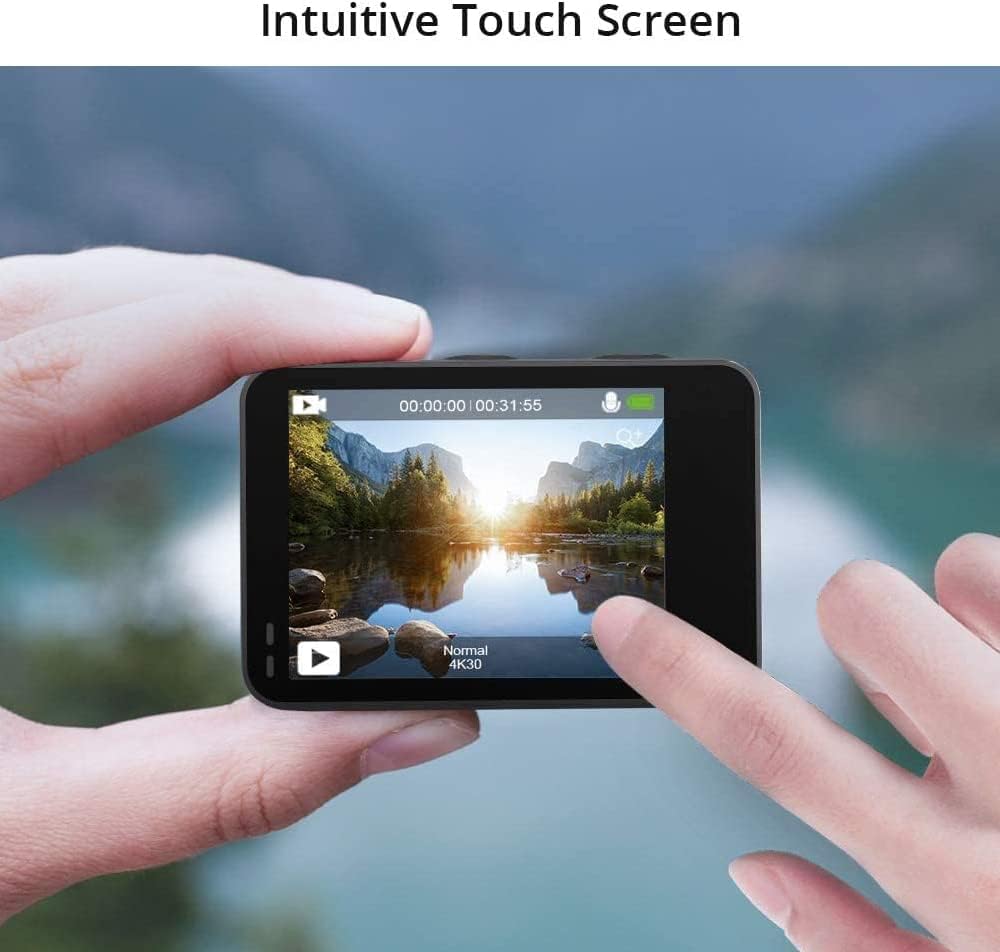 AKASO Action Cam 4K30FPS, 20MP Unterwasserkamera IPX7 40M Wasserdicht EIS 2.0 Action Kamera Touchscr