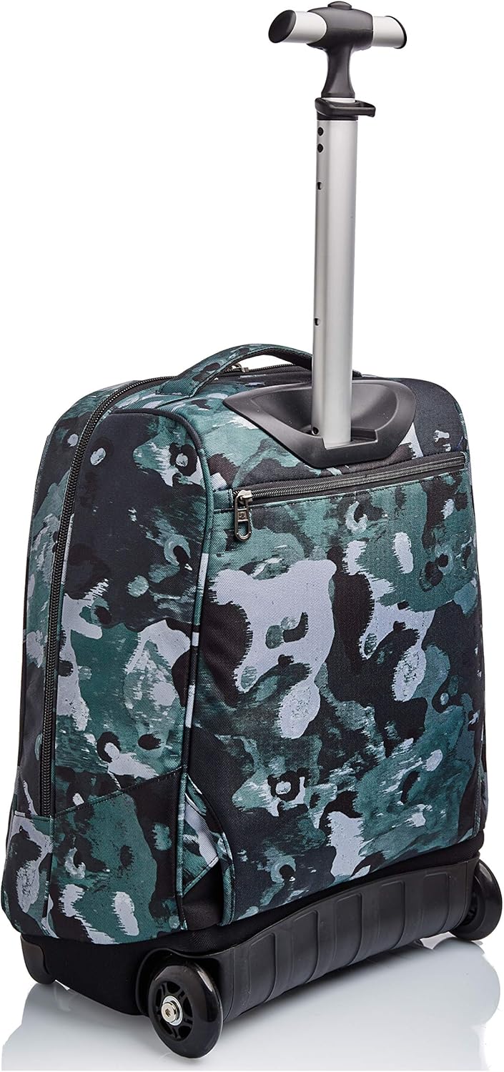 Invicta Trolley, 2 in 1, Schulranzen mit Rollen, Rucksack mit Trolleyfunktion für Schule, Reisen, Mä