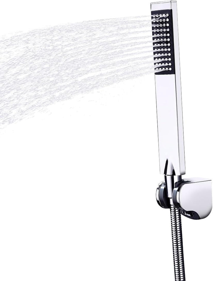 KES Handbrause Duschkopf mit Schlauch und Duschkopfhalterung Duschbrause Brausekopf Dusche Duschsyst
