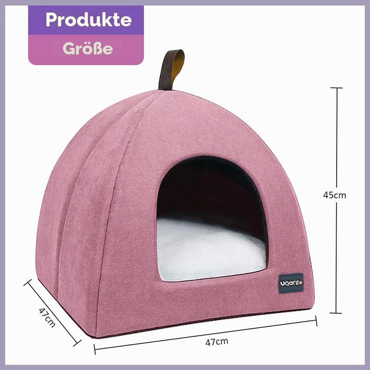 Katzenhöhle Katzenbett, weiche Katzenhöhle, weiche warme Plüsch-Katzenbetten, Katzennest mit herausn