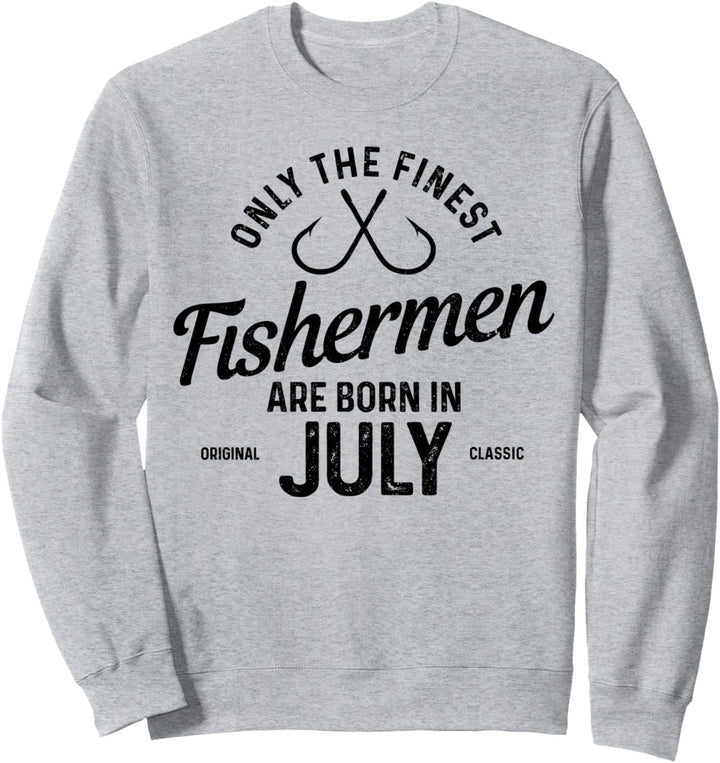 Angler Geburtstag Geschenk Juli Lustig Angeln Sweatshirt