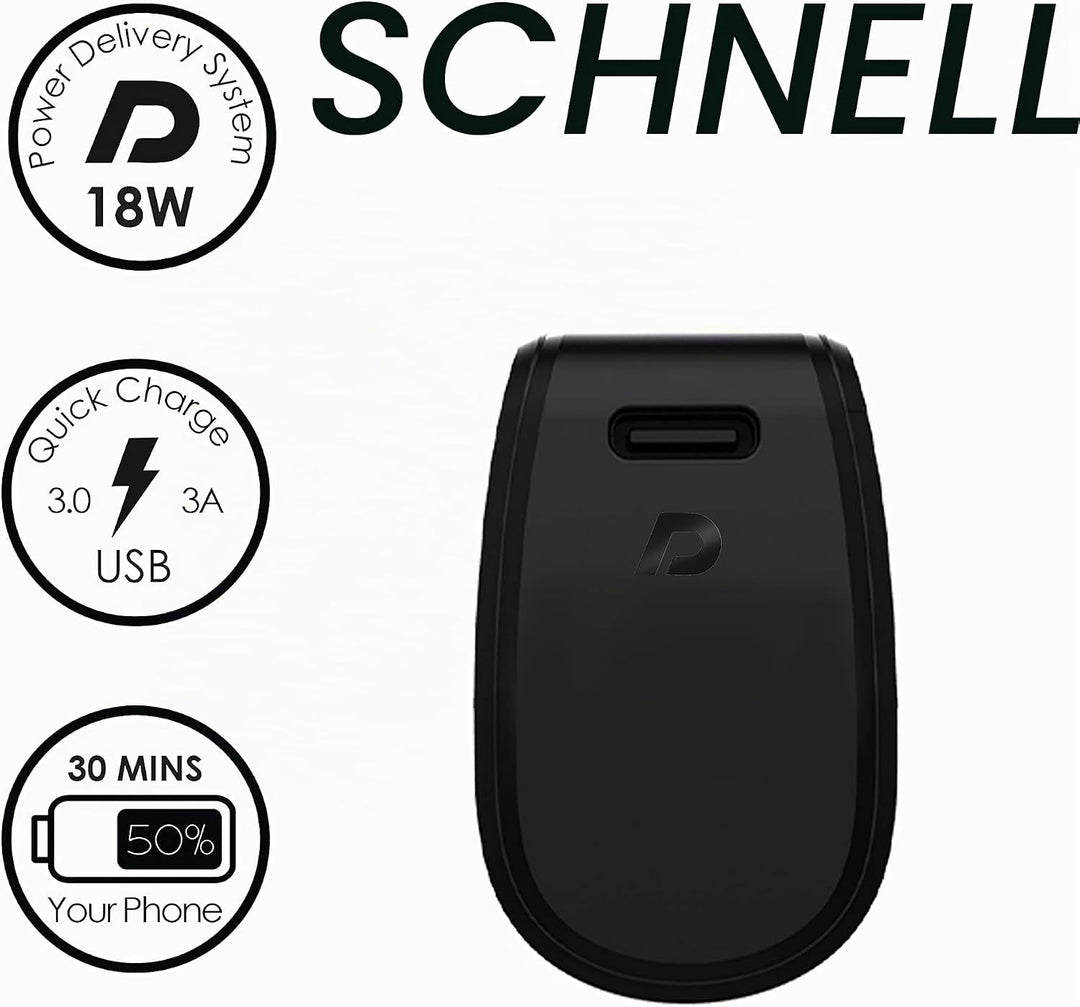 Boompods Powerboom Power Bank Schnellladefunktion 5000mAh - Universal USB/USB-C Powerbank klein, Han