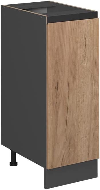 Vicco Apothekerschrank R-Line, Goldkraft Eiche/Anthrazit, 30 cm J-Shape, ohne Arbeitsplatte Goldkraf