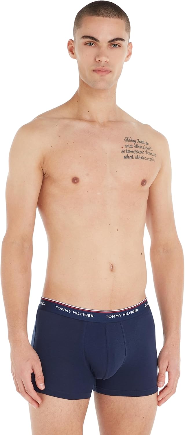 Tommy Hilfiger Herren 3er Pack Boxershorts Trunks Unterwäsche S Rot, S Rot